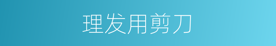 理发用剪刀的同义词