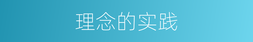 理念的实践的同义词