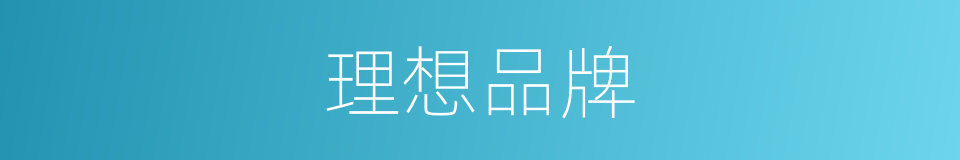 理想品牌的同义词