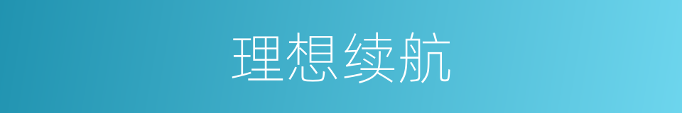 理想续航的同义词