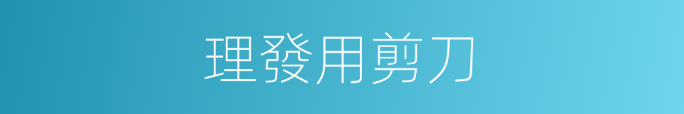 理發用剪刀的同義詞