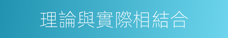 理論與實際相結合的同義詞