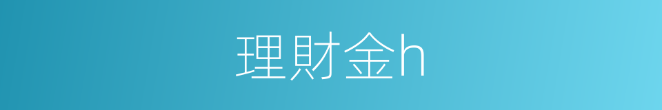 理財金h的同義詞
