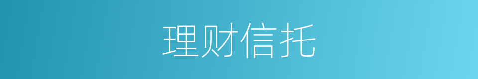 理财信托的同义词