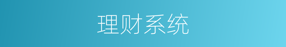 理财系统的同义词