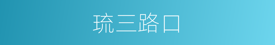 琉三路口的同义词