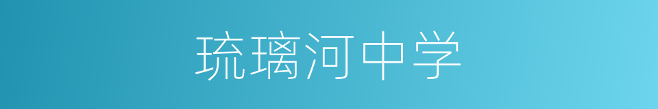 琉璃河中学的同义词