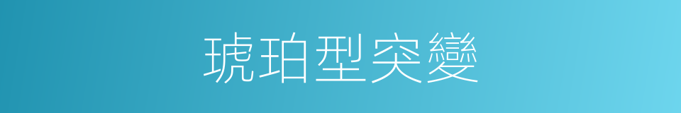 琥珀型突變的同義詞