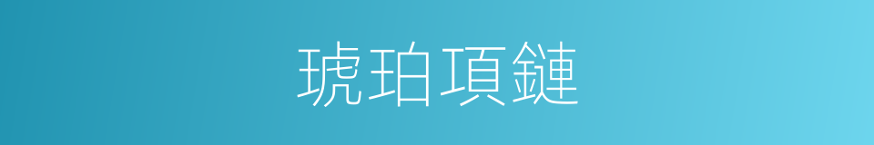 琥珀項鏈的同義詞