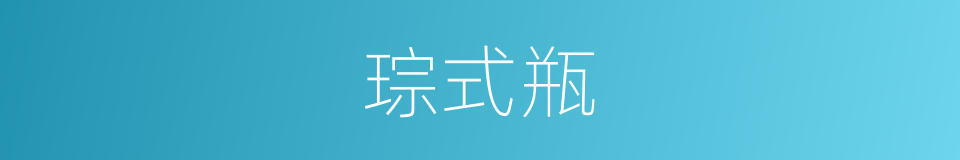 琮式瓶的同义词