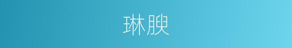 琳腴的意思