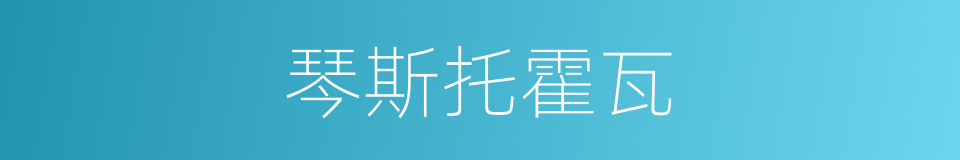 琴斯托霍瓦的同义词