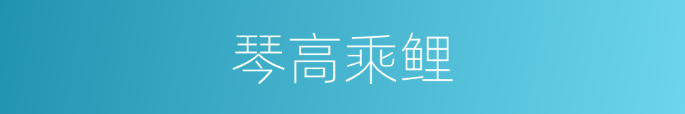 琴高乘鲤的同义词