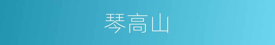 琴高山的同义词