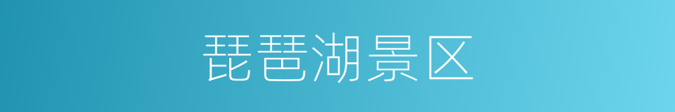 琵琶湖景区的同义词