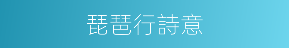 琵琶行詩意的同義詞