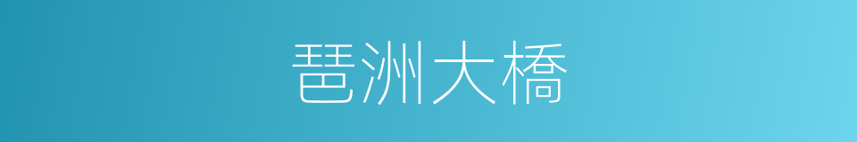 琶洲大橋的同義詞