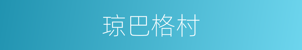 琼巴格村的同义词