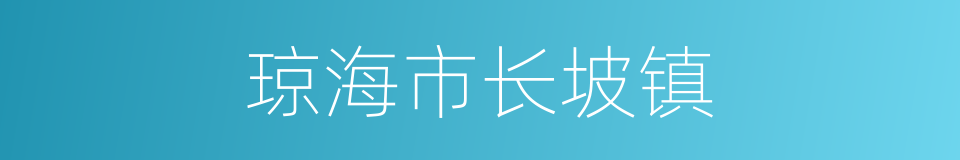 琼海市长坡镇的同义词