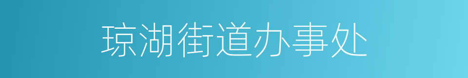 琼湖街道办事处的同义词