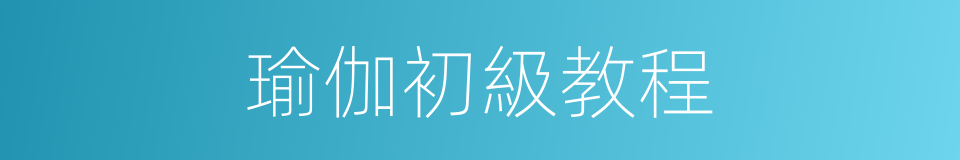 瑜伽初級教程的同義詞