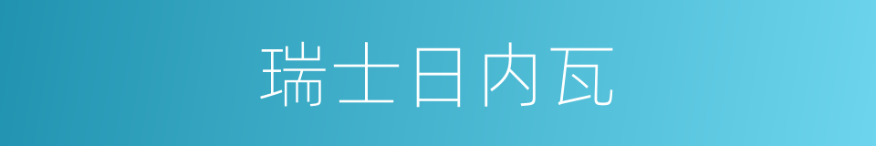 瑞士日内瓦的同义词