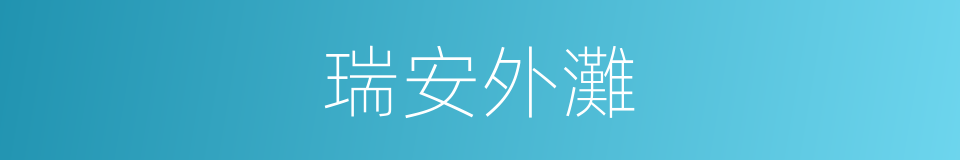 瑞安外灘的同義詞