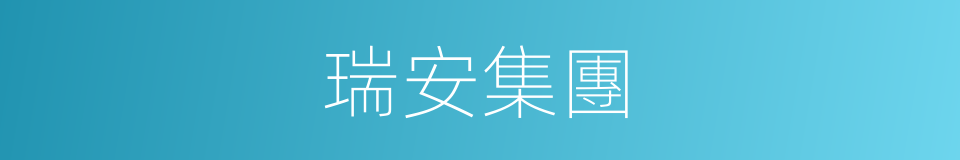 瑞安集團的同義詞