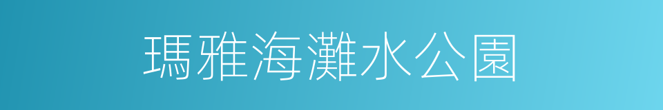 瑪雅海灘水公園的同義詞