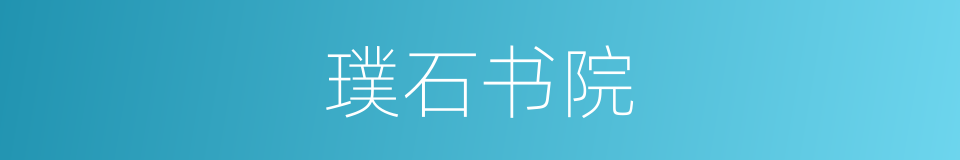 璞石书院的同义词