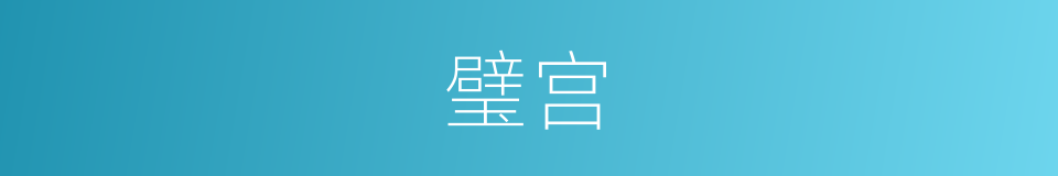 璧宫的意思