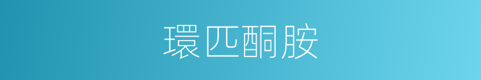 環匹酮胺的同義詞