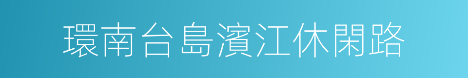 環南台島濱江休閑路的同義詞