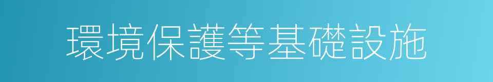 環境保護等基礎設施的同義詞