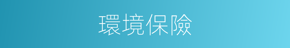 環境保險的同義詞