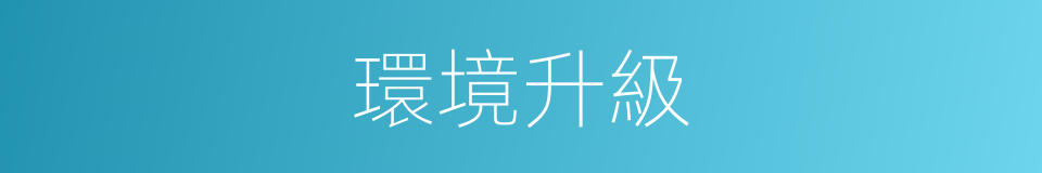 環境升級的同義詞