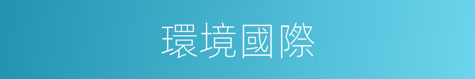環境國際的同義詞