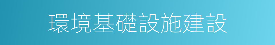 環境基礎設施建設的同義詞