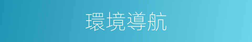 環境導航的同義詞