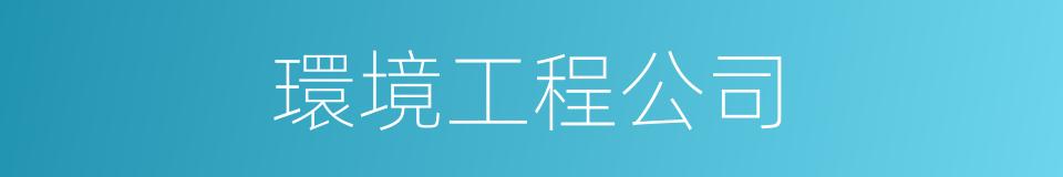 環境工程公司的同義詞