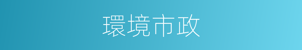 環境市政的同義詞
