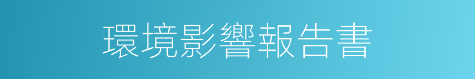 環境影響報告書的同義詞