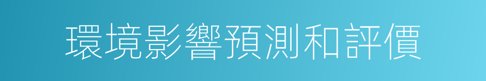 環境影響預測和評價的同義詞