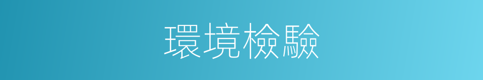 環境檢驗的同義詞