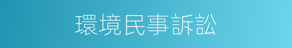 環境民事訴訟的同義詞