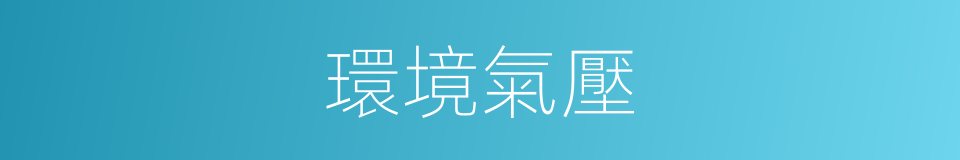 環境氣壓的同義詞