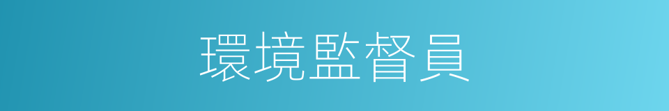 環境監督員的同義詞