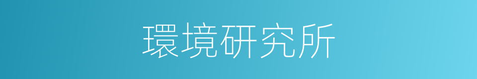 環境研究所的同義詞