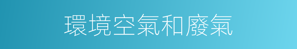 環境空氣和廢氣的同義詞