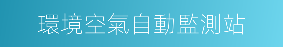 環境空氣自動監測站的同義詞